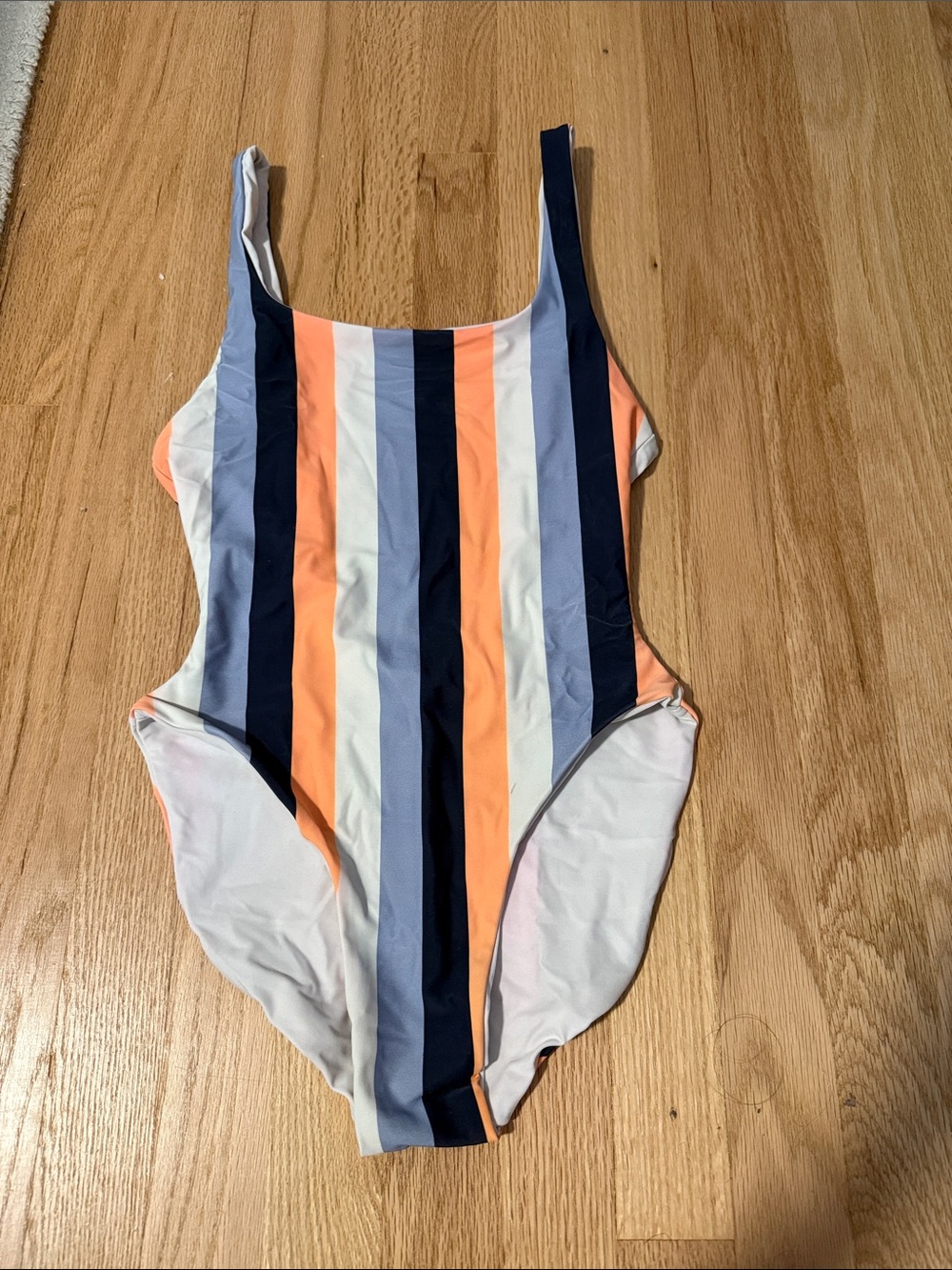 Marine layer jade one piece swim striped low back size xs